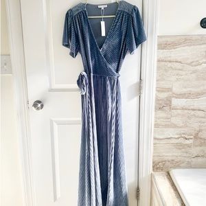NWT Baltic Born ribbed velvet wrap dress